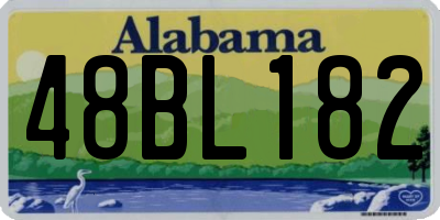 AL license plate 48BL182