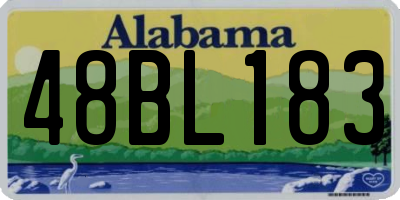 AL license plate 48BL183