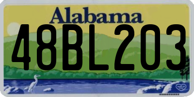 AL license plate 48BL203