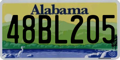 AL license plate 48BL205