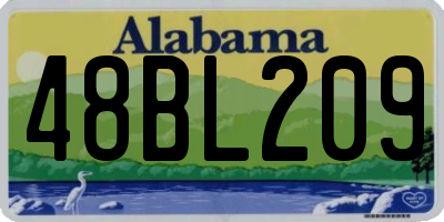AL license plate 48BL209