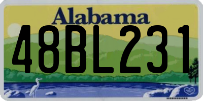 AL license plate 48BL231