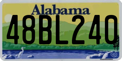 AL license plate 48BL240