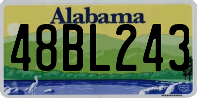 AL license plate 48BL243