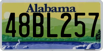 AL license plate 48BL257
