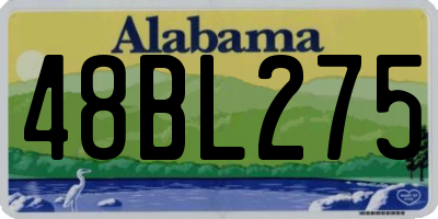 AL license plate 48BL275