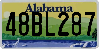 AL license plate 48BL287