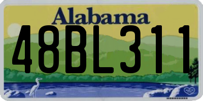 AL license plate 48BL311