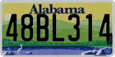 AL license plate 48BL314