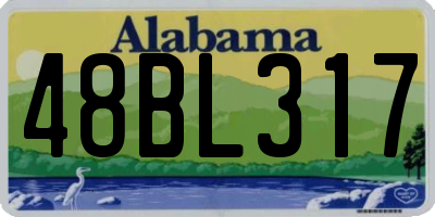 AL license plate 48BL317