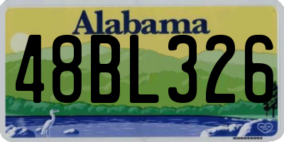AL license plate 48BL326