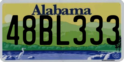 AL license plate 48BL333