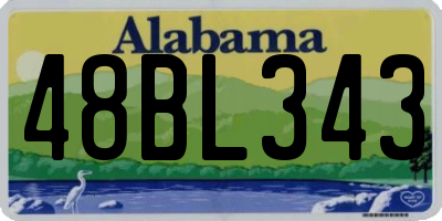 AL license plate 48BL343