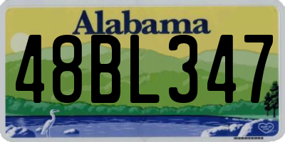 AL license plate 48BL347