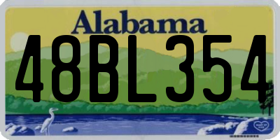 AL license plate 48BL354