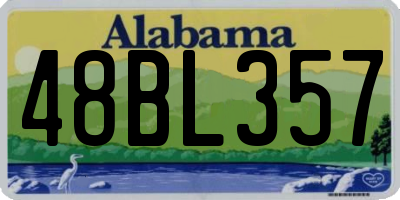 AL license plate 48BL357