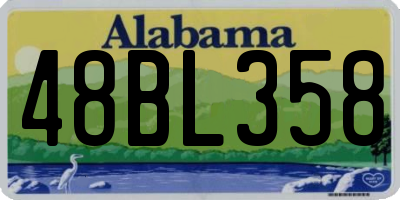 AL license plate 48BL358