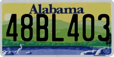 AL license plate 48BL403