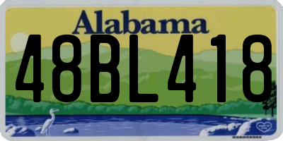 AL license plate 48BL418