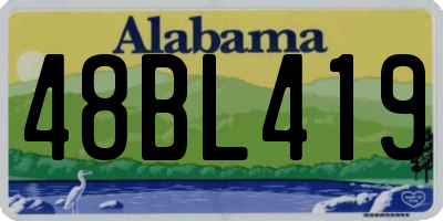 AL license plate 48BL419