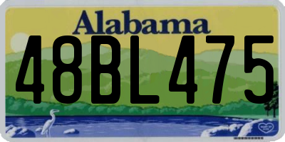 AL license plate 48BL475