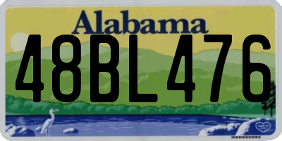 AL license plate 48BL476