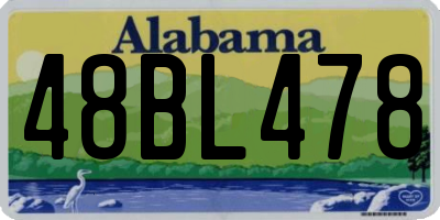 AL license plate 48BL478