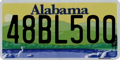 AL license plate 48BL500