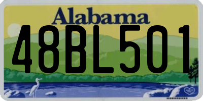 AL license plate 48BL501