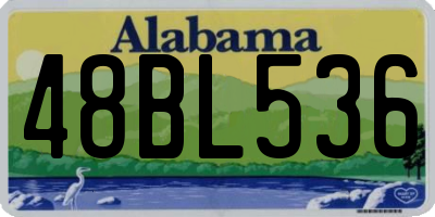 AL license plate 48BL536