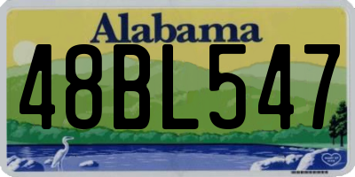 AL license plate 48BL547