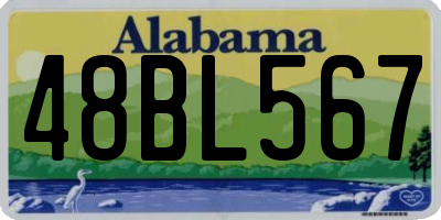 AL license plate 48BL567