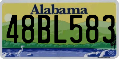 AL license plate 48BL583