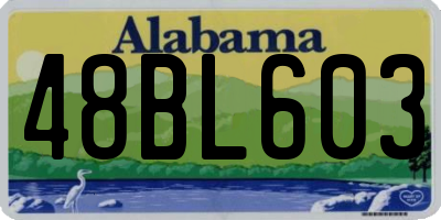 AL license plate 48BL603
