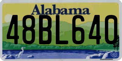 AL license plate 48BL640