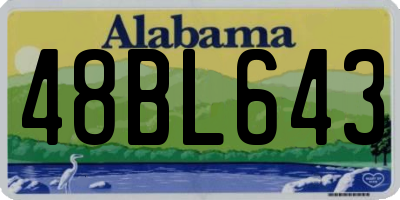 AL license plate 48BL643