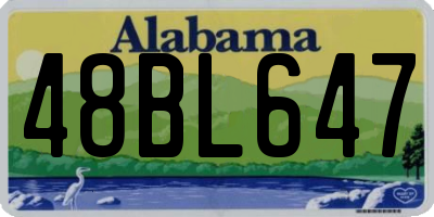 AL license plate 48BL647