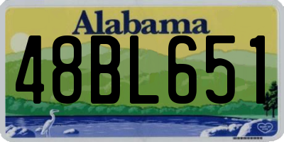 AL license plate 48BL651