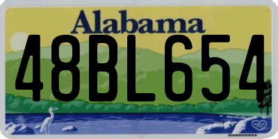 AL license plate 48BL654
