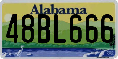 AL license plate 48BL666
