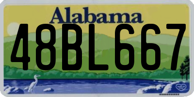 AL license plate 48BL667