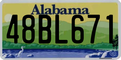 AL license plate 48BL671