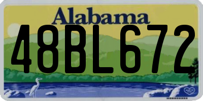 AL license plate 48BL672