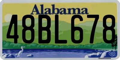 AL license plate 48BL678