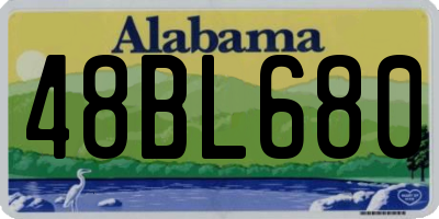 AL license plate 48BL680