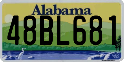 AL license plate 48BL681