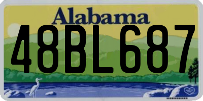 AL license plate 48BL687