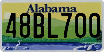 AL license plate 48BL700