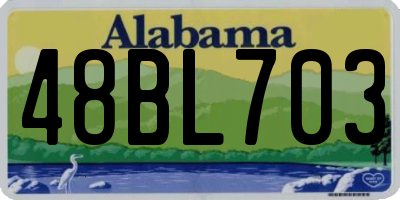 AL license plate 48BL703