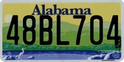 AL license plate 48BL704